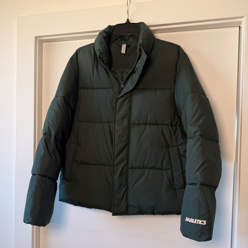 Fabletics Dark Green Quilted Jacket - image 1